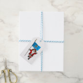Santa Claus mit der Flagge von Oklahoma Geschenkanhänger (Mit Garn)