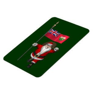 Santa Claus mit der Flagge von Ontario CDN Magnet