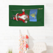 Santa Claus mit der Flagge von Oregon Banner (Insitu)