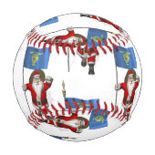 Santa Claus mit der Flagge von Oregon Baseball (Vorderseite)