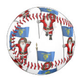 Santa Claus mit der Flagge von Oregon Baseball (Vorderseite Links)