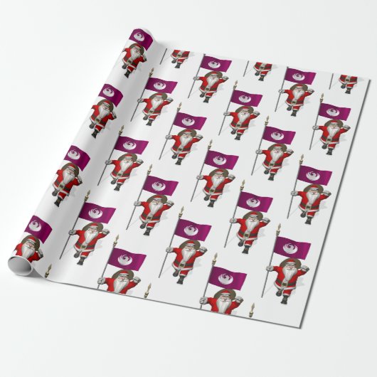 Santa Claus mit der Flagge von Phoenix Geschenkpapier (Ungerollt)