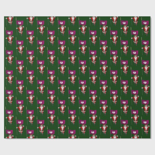 Santa Claus mit der Flagge von Phoenix Geschenkpapier (Flach)