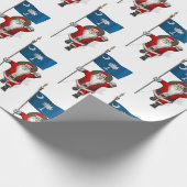 Santa Claus mit der Flagge von South Carolina Geschenkpapier (Ecke)