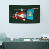Santa Claus mit der Flagge von South Dakota Banner (Messeveranstaltung)