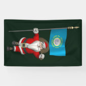 Santa Claus mit der Flagge von South Dakota Banner (Horizontal)