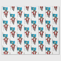 Santa Claus mit der Flagge von South Dakota