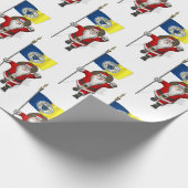 Santa Claus mit der Flagge von Trenton NJ Geschenkpapier (Ecke)