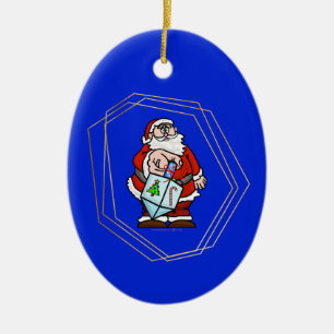 Santa Claus mit Dreidel Chrismukkah Ornament