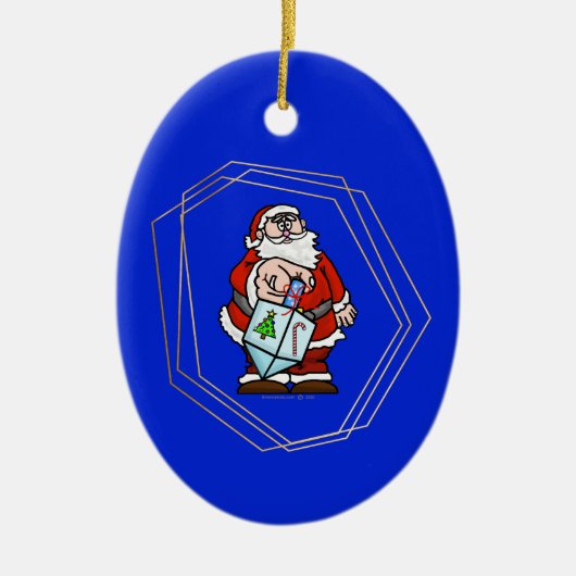 Santa Claus mit Dreidel Chrismukkah Ornament (Vorne)