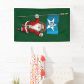 Santa Claus mit Fahne von Houston Texas Banner (Insitu)
