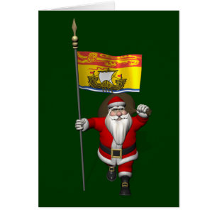 Santa Claus mit Fahne von New Brunswick CDN