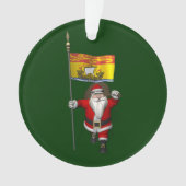 Santa Claus mit Flag New Brunswick CDN-Namen Ornament (Vorderseite)