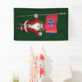 Santa Claus mit Flagge Banner (Insitu)
