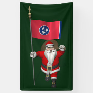 Santa Claus mit Flagge Banner