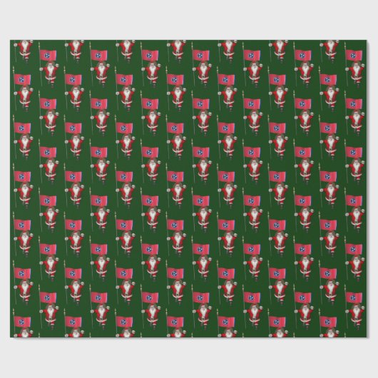 Santa Claus mit Flagge Geschenkpapier (Flach)