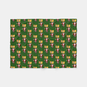 Santa Claus mit Flagge von Bali Fleecedecke