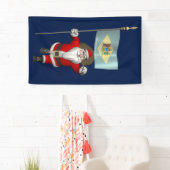 Santa Claus mit Flagge von Delaware Banner (Insitu)