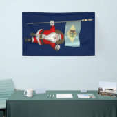 Santa Claus mit Flagge von Delaware Banner (Messeveranstaltung)