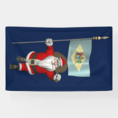 Santa Claus mit Flagge von Delaware Banner (Horizontal)