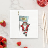 Santa Claus mit Flagge von Delaware Serviette (Beispiel)