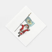 Santa Claus mit Flagge von Delaware Serviette (Ecke)