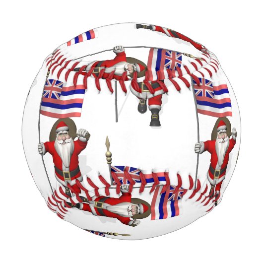 Santa Claus mit Flagge von Hawaii Baseball (Rückseite)