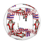 Santa Claus mit Flagge von Hawaii Baseball (Vorderseite)