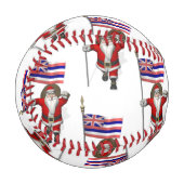 Santa Claus mit Flagge von Hawaii Baseball (Vorderseite Links)