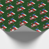 Santa Claus mit Flagge von Texas Geschenkpapier (Ecke)