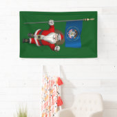 Santa Claus mit Flagge von Utah Banner (Insitu)