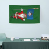 Santa Claus mit Flagge von Utah Banner (Messeveranstaltung)