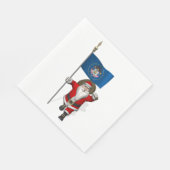 Santa Claus mit Flagge von Utah Serviette (Ecke)