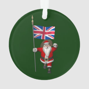 Santa Claus mit Gewerkschaft-Flagge des Vereinigte Ornament