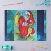 SANTA CLAUS MIT LANTERIN IN CHRISTMAS NACHT SEIDENPAPIER (Basteln)