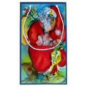 SANTA CLAUS MIT LANTERIN IN DER CHRISTMAS-NACHT KLEINE GESCHENKTÜTE (Rückseite)