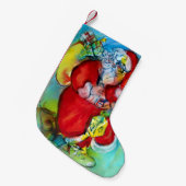 SANTA CLAUS MIT LANTERIN IN DER CHRISTMAS-NACHT KLEINER WEIHNACHTSSTRUMPF (Vorderansicht (hängend))