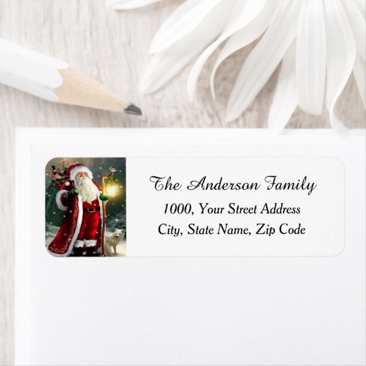 Santa Claus mit Lantern Rücksendeadresse (Insitu)