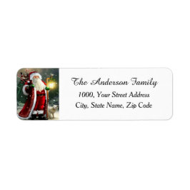 Santa Claus mit Lantern Rücksendeadresse