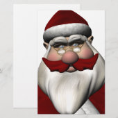 Santa Claus mit Red Mustache Briefpapier (Vorne/Hinten)