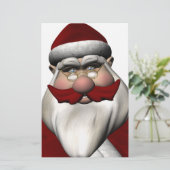 Santa Claus mit Red Mustache Briefpapier (Stehend Vorderseite)