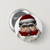 Santa Claus mit Red Mustache Button (Vorne & Hinten)