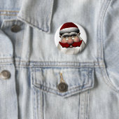Santa Claus mit Red Mustache Button (Beispiel)