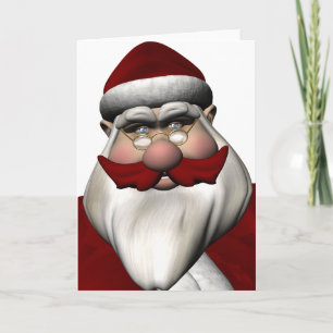 Santa Claus mit Red Mustache Feiertagskarte