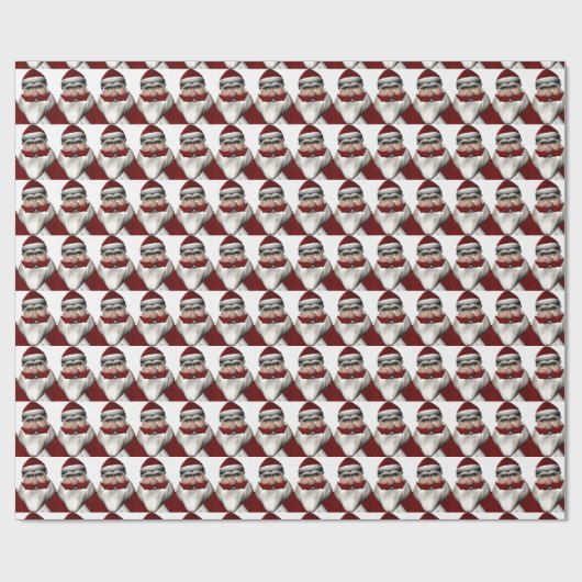 Santa Claus mit Red Mustache Geschenkpapier (Flach)