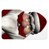 Santa Claus mit Red Mustache Magnet (Horizontal)