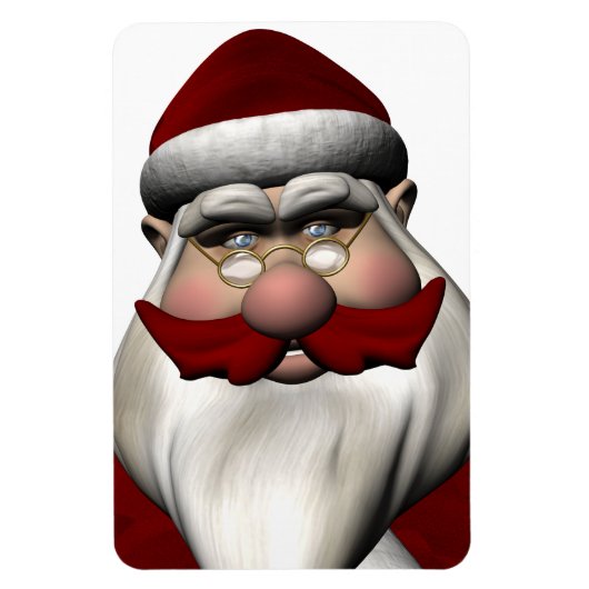 Santa Claus mit Red Mustache Magnet (Vertikal)