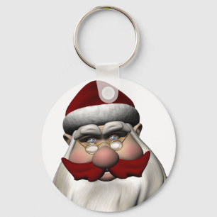 Santa Claus mit Red Mustache Schlüsselanhänger