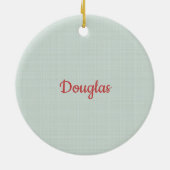 Santa Claus mit Rentier und Sleigh Custom Keramik Ornament (Hinten)