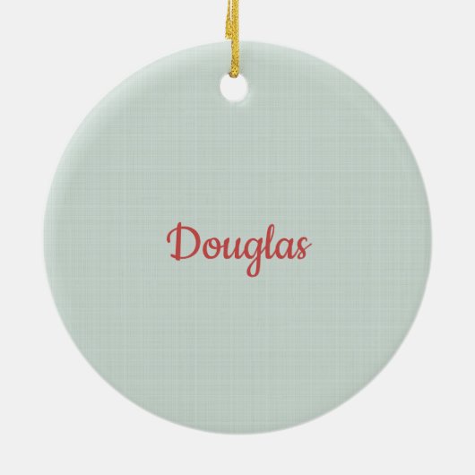 Santa Claus mit Rentier und Sleigh Custom Keramik Ornament (Hinten)